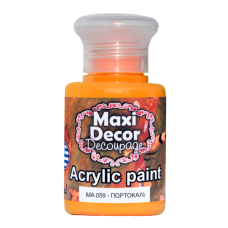 Ακρυλικό Χρώμα 60ml Maxi Decor Πορτοκαλί MA059_MA059060